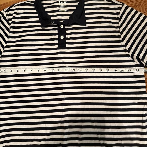 Helly Hansen Fjord Polo Men’s XL Navy Stripe Coastal Preppy Golf Weekend Casual - Picture 10 of 12